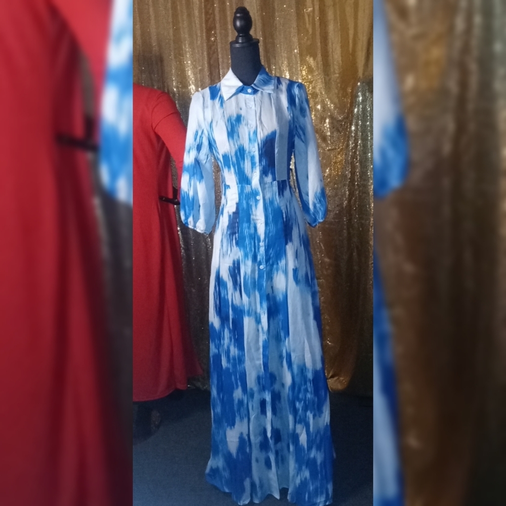 Waterfalls maxi dress